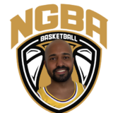 An image of a man smiling on top of the NGBA logo