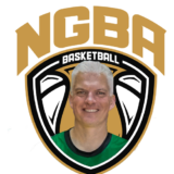 An image of a man smiling on top of the NGBA logo